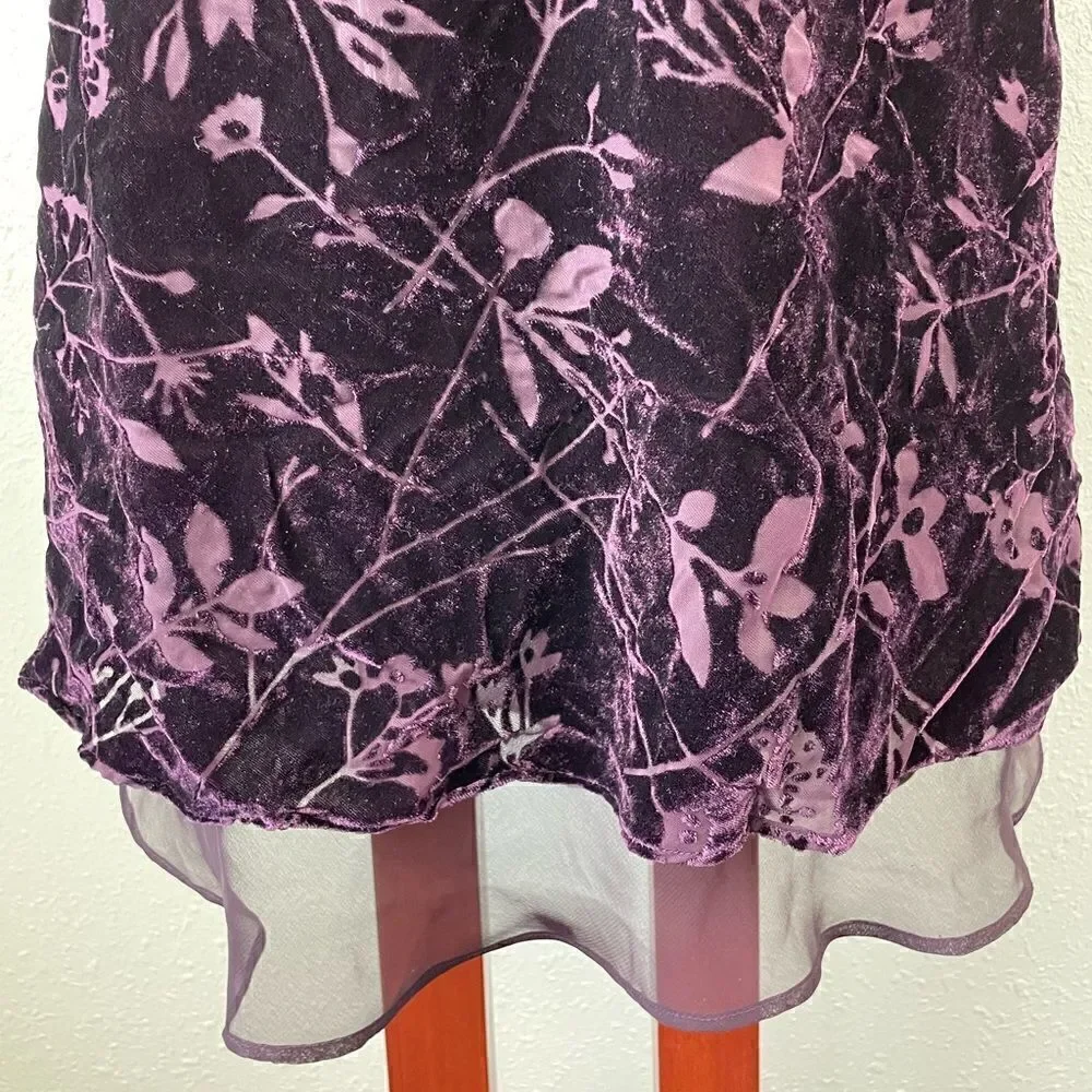 Nautica Purple Velour Nightie Size M EUC